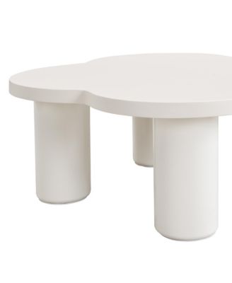 Modern Irregular Coffee Table Set with Glass Top