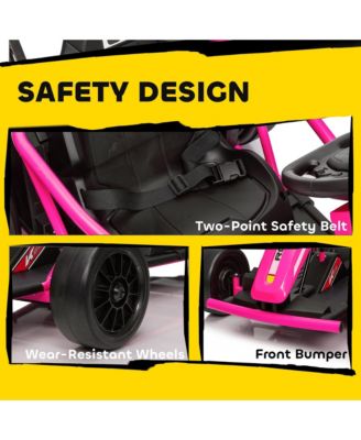 24V 8.1 MPH Electric Drift Kart for Kids with Dual Motors,