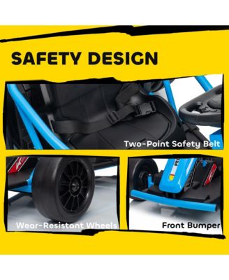 24V 8.1 MPH Electric Drift Kart for Kids with Dual Motors,