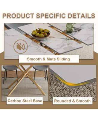 59" Expandable Sintered Stone Dining Table