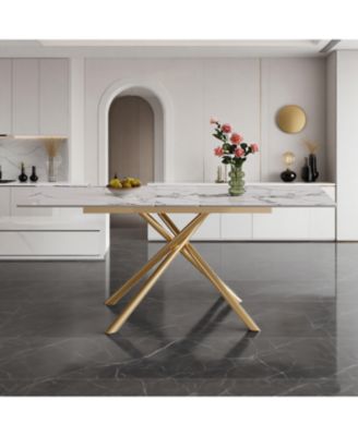 59" Expandable Sintered Stone Dining Table