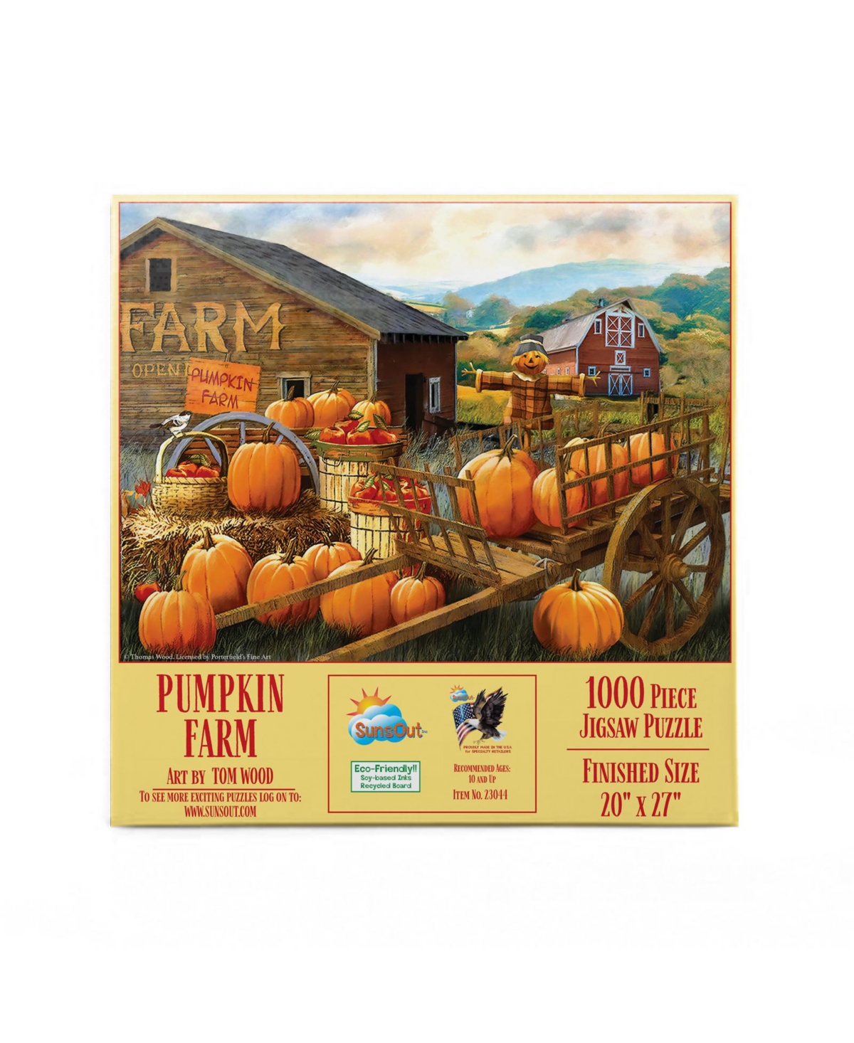 SunsOut Pumpkin Farm 1000 piece Jigsaw Puzzle for Adults Halloween