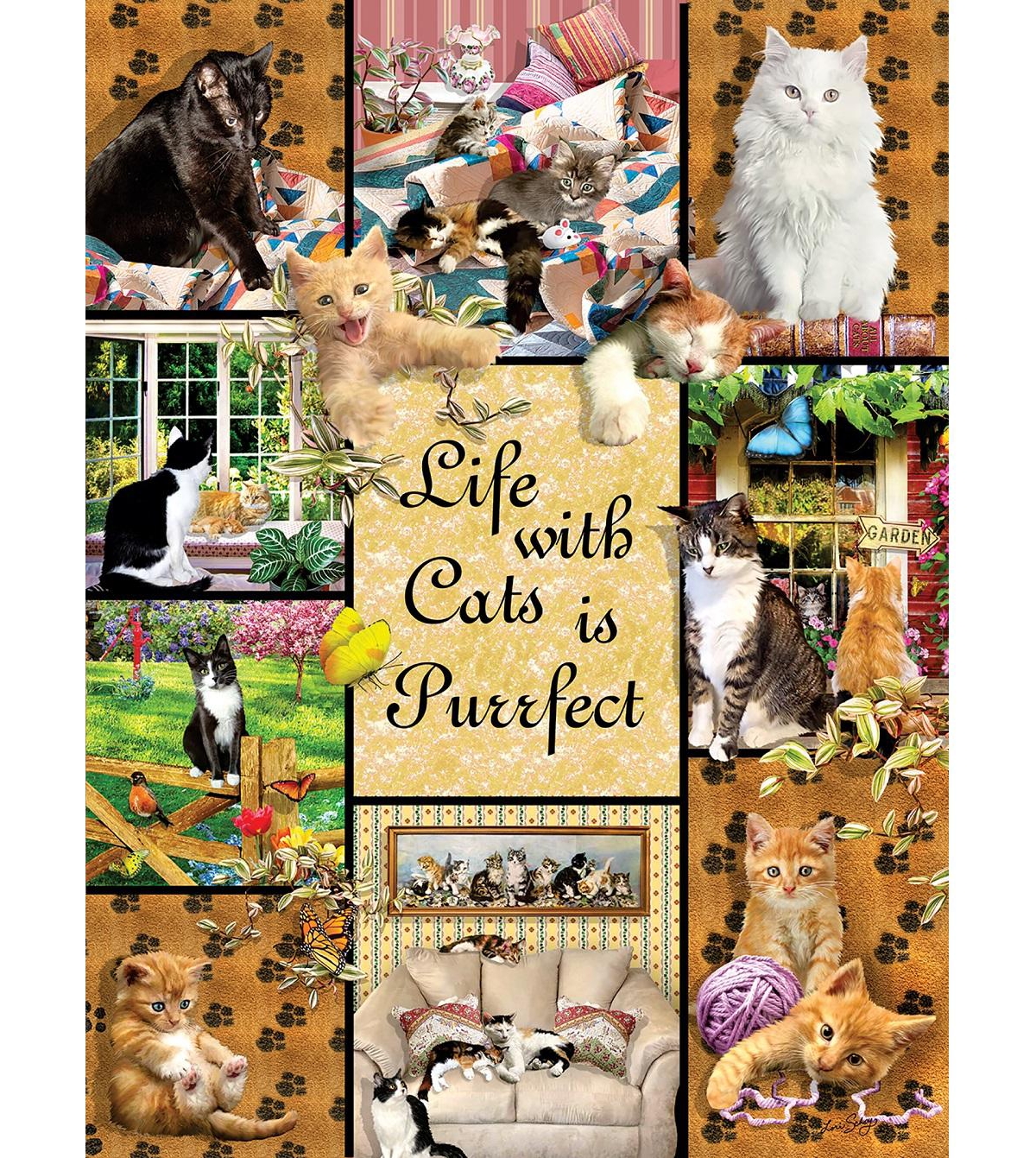 SunsOut Cats Make Life Purr-fect 1000 piece Jigsaw Puzzle for Adults
