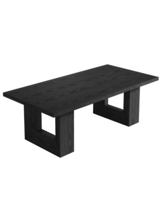 Farmhouse Dining Table for 6-8, 63-Inch Rectangle Kitchen Table with Strong Geometric Frame