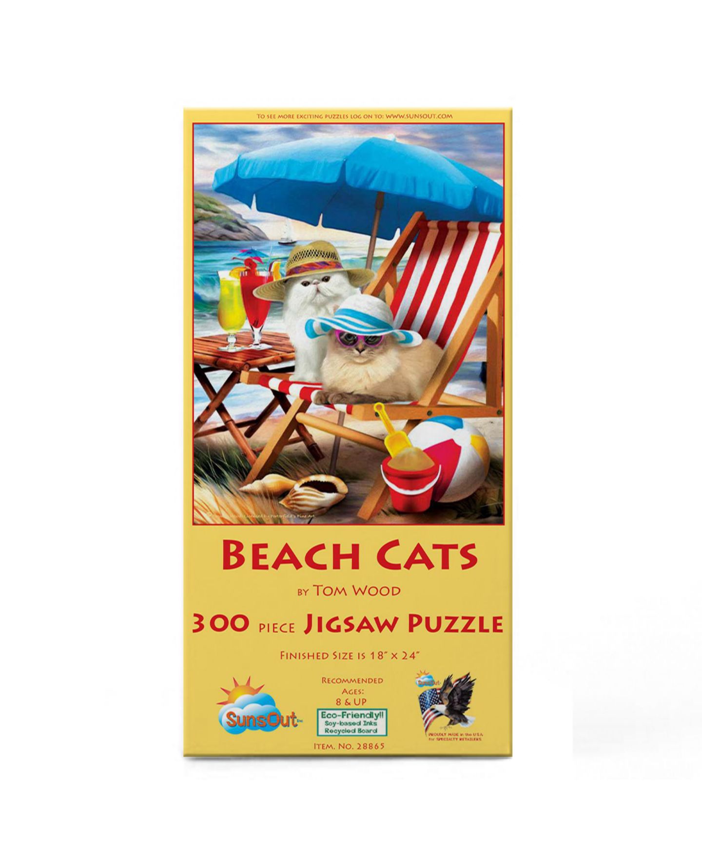 Детский пазл SunsOut Beach Cats 300 Piece Jigsaw Puzzle, от 15 лет — фото 2