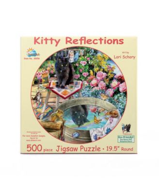 Kitty Reflections 500 piece Jigsaw Puzzle for Adults Round