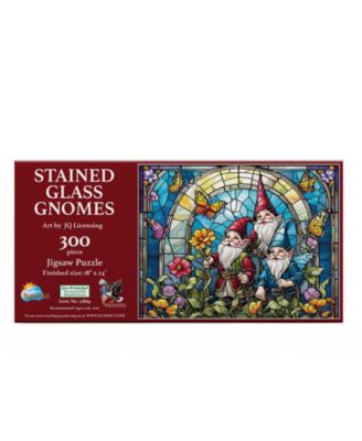 Stained Glass Gnomes 300 piece Jigsaw Puzzle for Adults