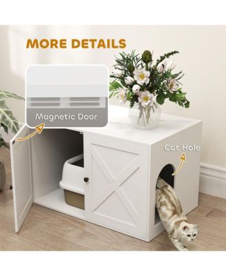 Cat Litter Box Enclosure, Hidden Litter Box Furniture,