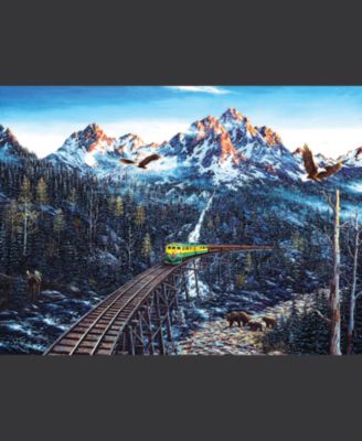 Train and Eagle 1000 piece Jigsaw Puzzle for Adults