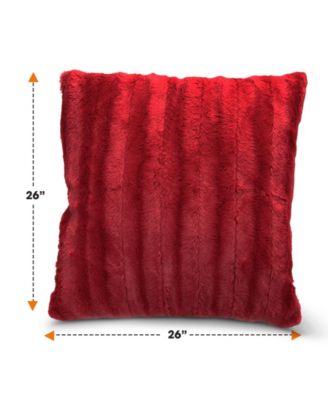 Plush Reversible Faux Fur 2-Pack Decorative Pillow, 26" x 26"