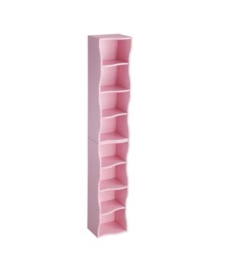 Wavy 8-Layer Adjustable Bookshelf - Narrow & Multifunctional