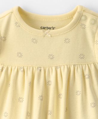 Baby Girls' Sun Art Pocket Short-Sleeve Romper
