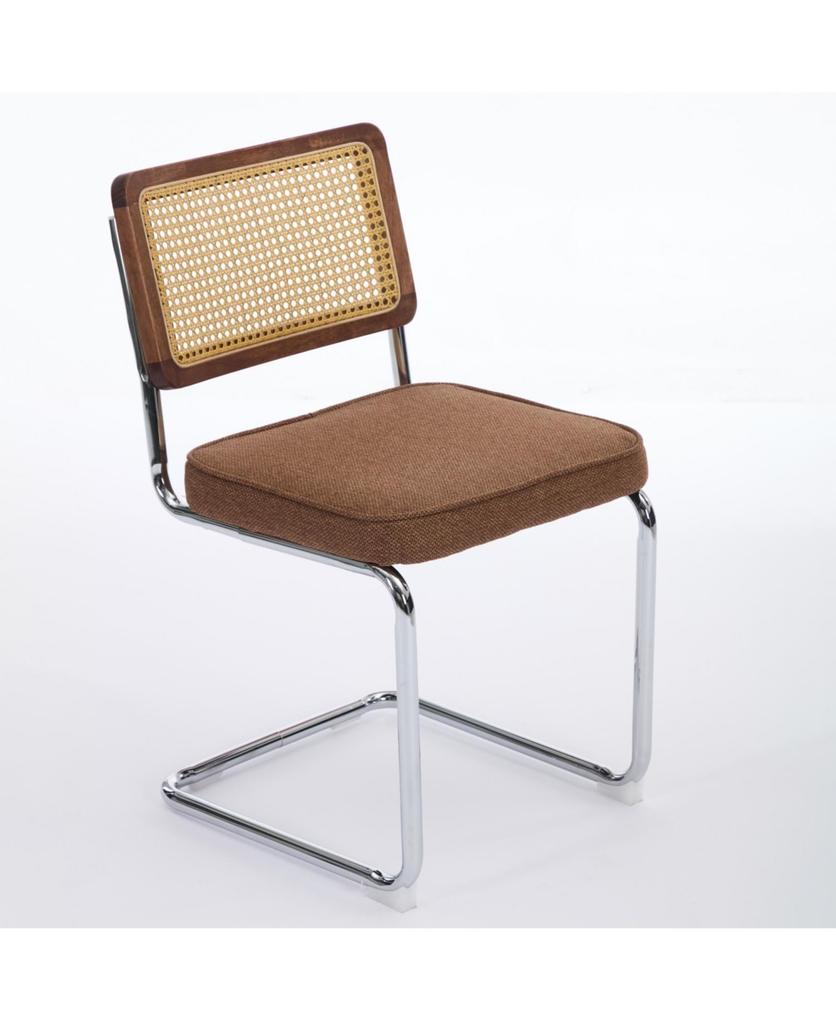 Streamdale Furniture Mid Century Modern Cane Back Dining Chairs - Set of 2, Coffee