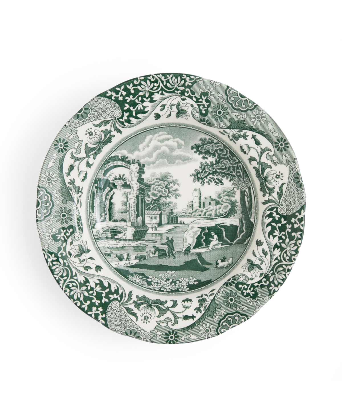 Spode Heritage Green Italian Soup Plates, Set of 4