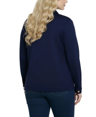 Plus Size Long Sleeve Ponte Jacket