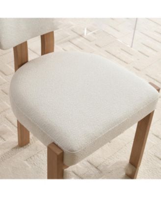 Modern Fabric Upholstered Dining Chairs (Set of 2)