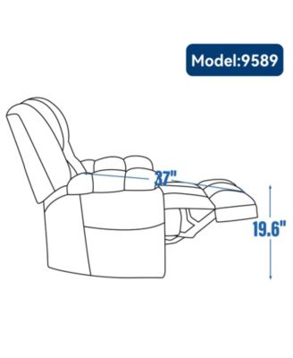 Dual Motor Power Lift Recliner with Heat & Massage, 350 LBS, Brown