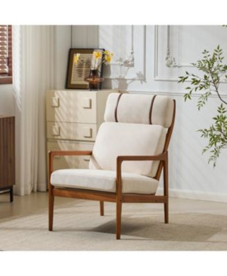 Streamdale Mid Century Modern Beige Accent Chair