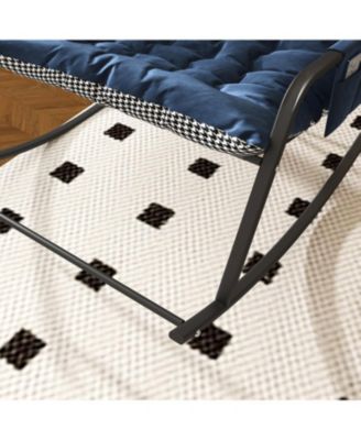 Rocking Chair with Cushions, Storage & Armrests.