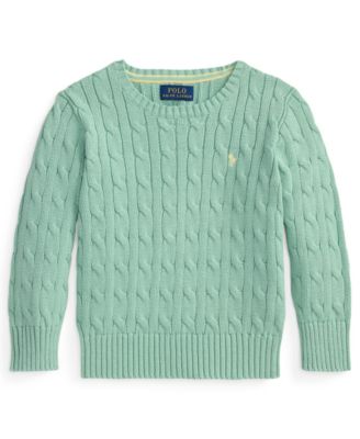 Boys' 2-7 Cable-Knit Cotton Sweater