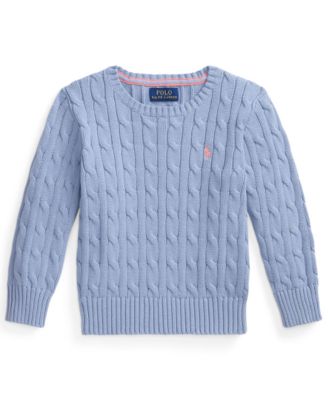 Boys' 2-7 Cable-Knit Cotton Sweater