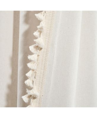Linen Tassel Window Curtain Panel