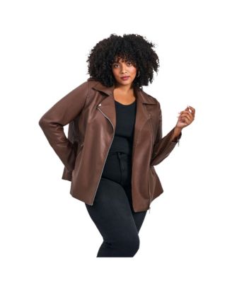 Women's Plus Size Jane  Leather Jacket