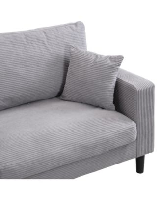 74" High-Resilience 3-Seater Sofa, Modern Upholstered Sofa