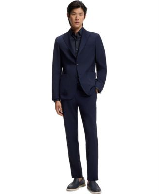 Men's Performance-Stretch Twill Slim-Fit Dress Shirt