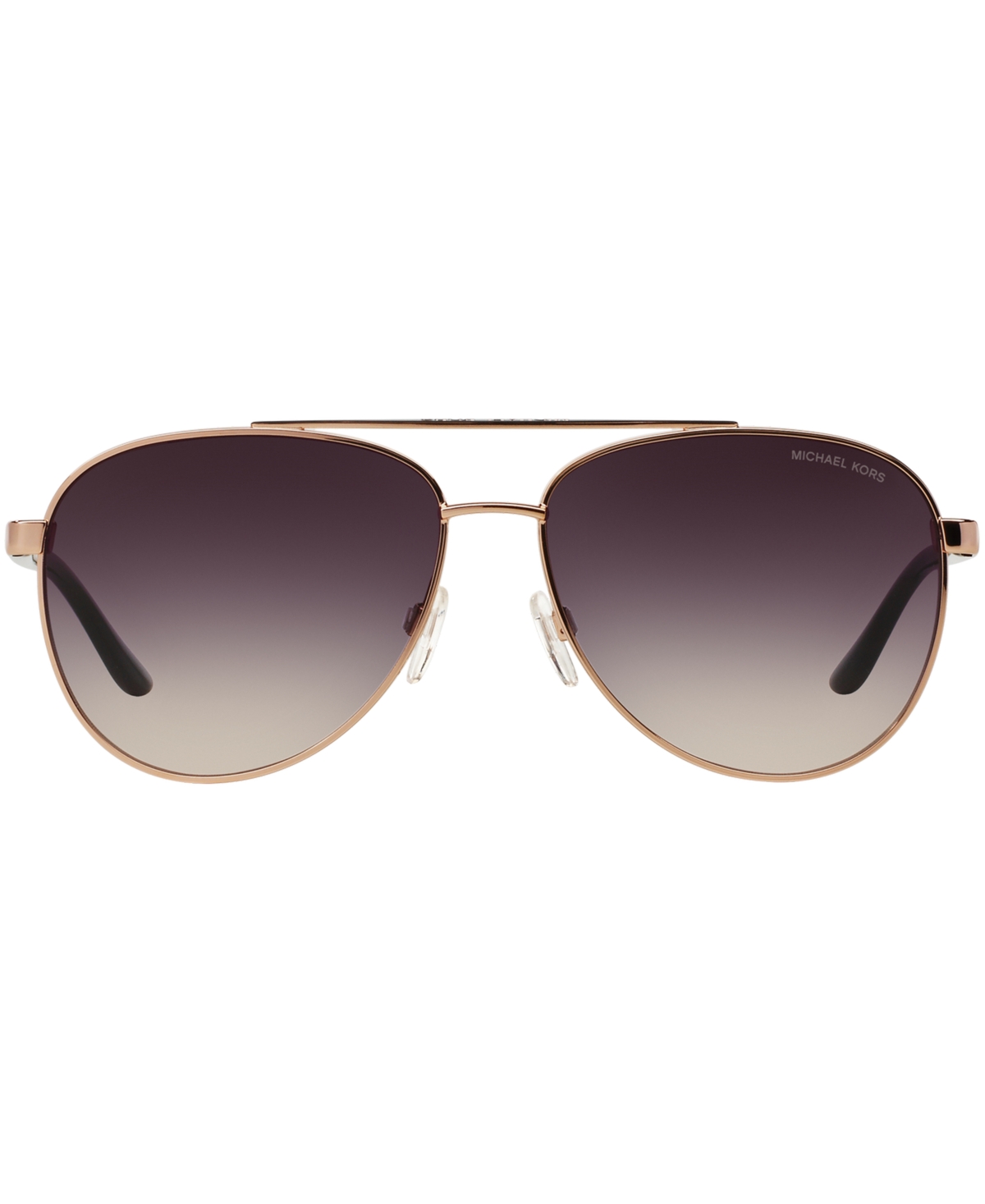 Shop Michael Kors Hvar Sunglasses, Mk5007 In Pink Gold,grey Gradient