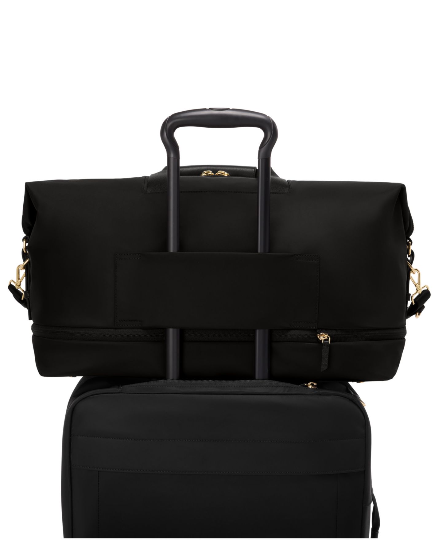 Сумка TUMI Voyageur Rhys Expandable Duffel, цвет: Чёрный / Золотой — фото 4