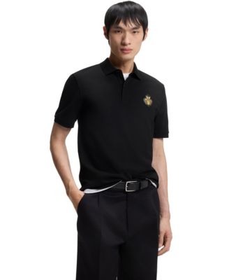 Men's Cotton-Piqu&eacute; Logo Artwork Polo Shirt