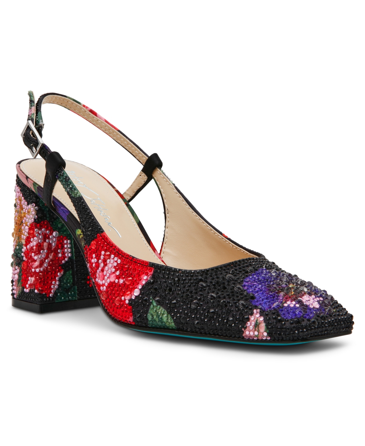 Betsey Johnson Women's Elias Rhinestone Slingback Pumps