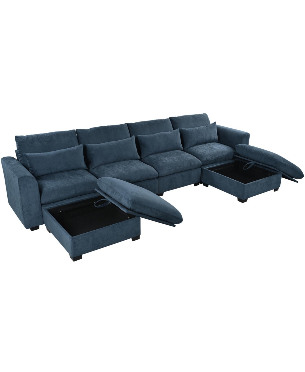Streamdale Furniture U-Shaped Modular Corner Sofa with Ottomans