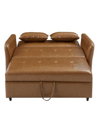 51.57" Convertible Sleeper Bed, Adjustable Oversized Armchair with Three USB Ports for Small Space