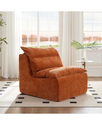  Accent Armless Sofa Lounger with Backrest for Home and Office