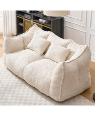 Streamdale Plush Beanbag Sofa with Foam Core for Two