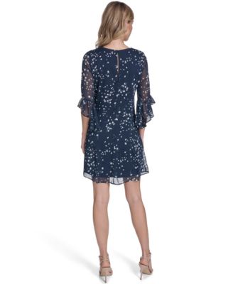 Women's Bell-Sleeve Trapeze Dress