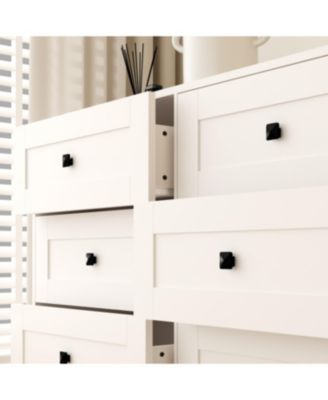 Streamdale Chest Of Drawer with 6 drawers white color farm door