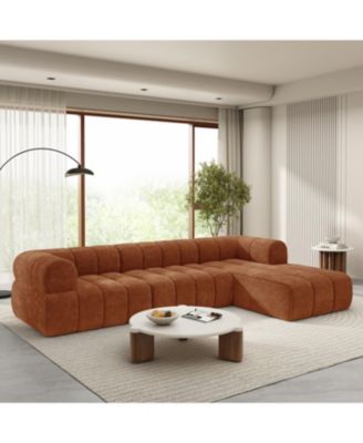 122" Modern L-Shaped Sectional Sofa with Chaise Lounge (Right Hand)