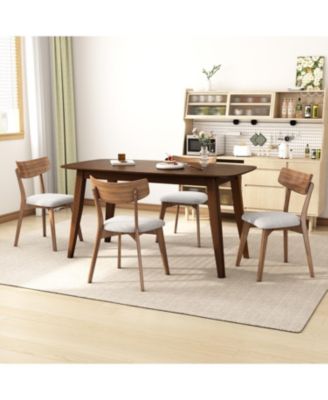 5-Pc Mid-Century   Dining Set with Chairs
