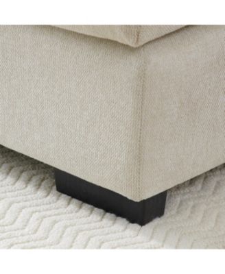 130" U-Shaped Sofa with Console Cupholders Sleeper & Chaise (Beige)