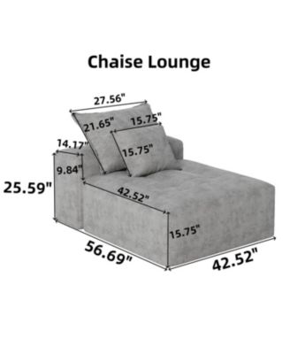Modern Chenille Modular Sectional Sofa with Pillows
