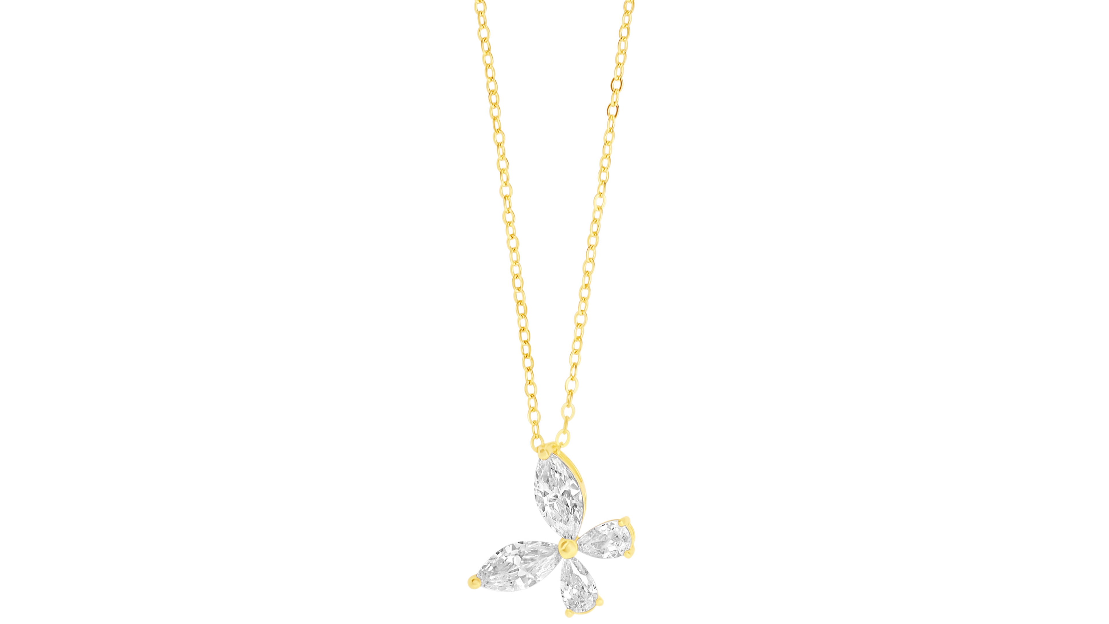 Macy's Cubic Zirconia Butterfly Pendant Necklace
