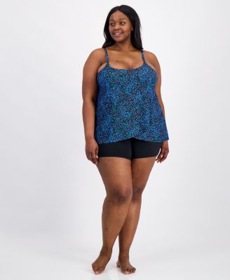 Plus Size Cape Town Scoop Neck Tankini Top