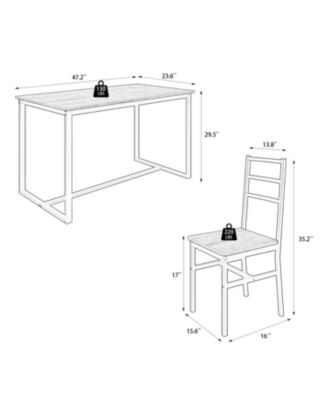 5-Piece Dining Table Set for 4, Space-Saving Design