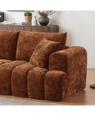 Chenille L-Shape Sectional Sofa Sleeper Couch