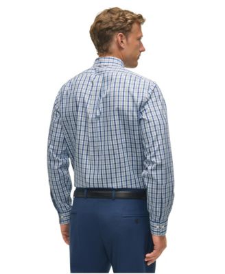 Men's Regular-Fit Check Pinpoint Dress Shirt