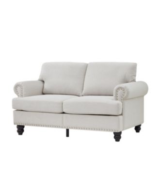 59.5" Modern Beige Loveseat