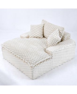 51" Comfort Sofa w/ 2 Pillows & Backrest